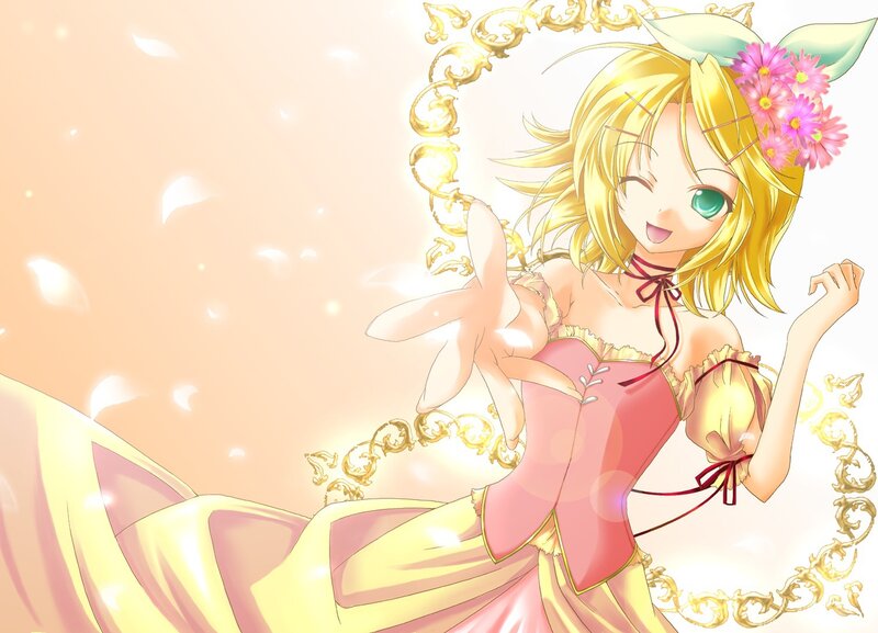 Blonde Girl in Dress — Yellow, Cheerful