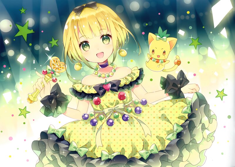 Blonde Girl in Dress — Yellow, Festive