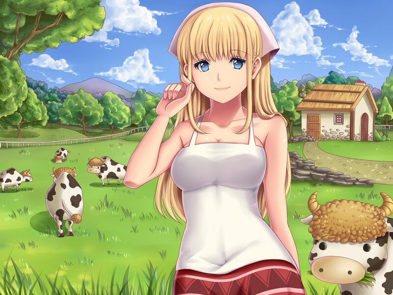 Blonde Girl in Farm