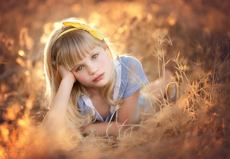 Blonde Girl in Field — Golden