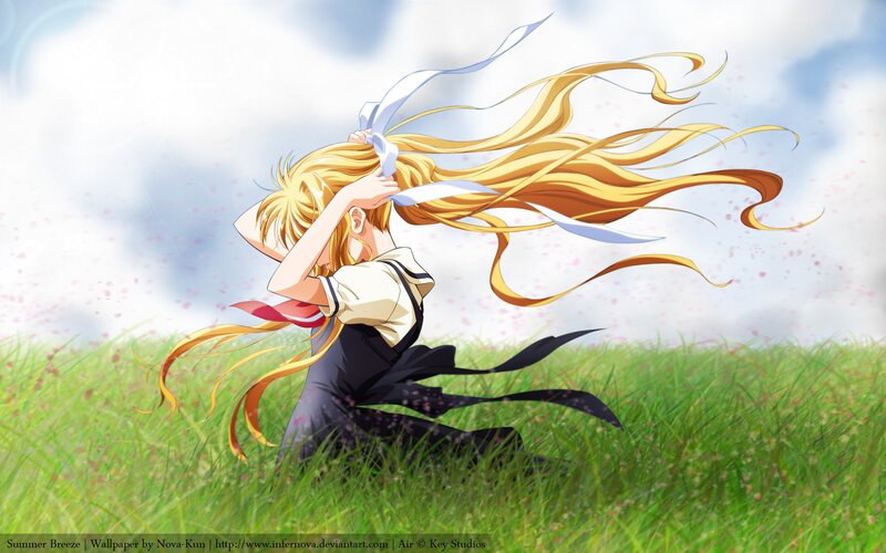 Blonde Girl in Field — Green, Serene, Summer