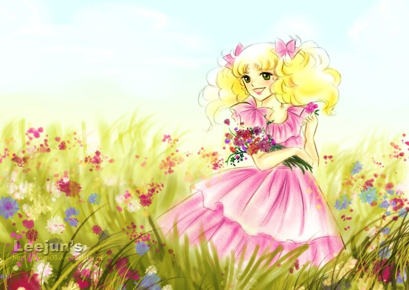 Blonde Girl in Field — Pink