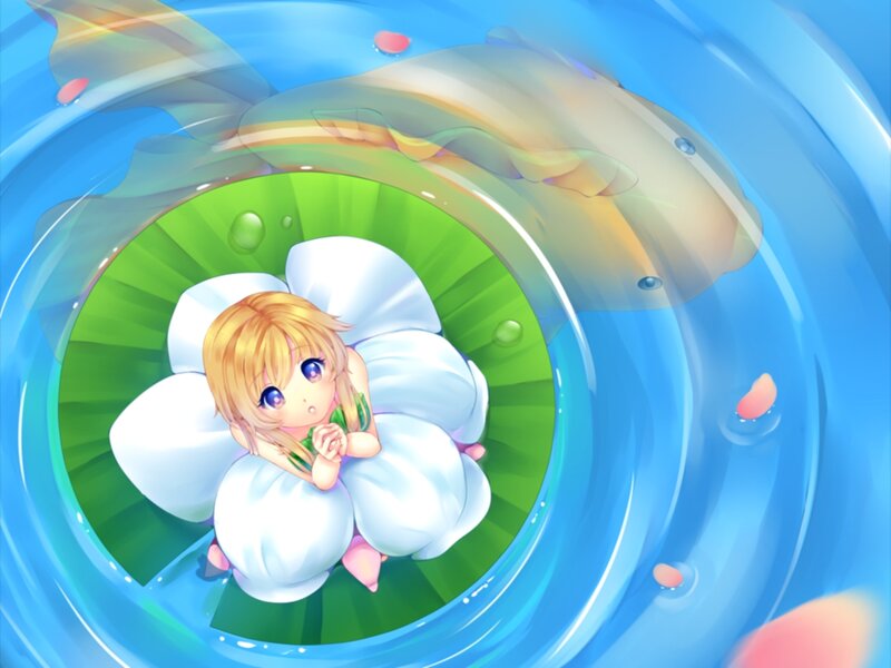 Blonde Girl in Flower