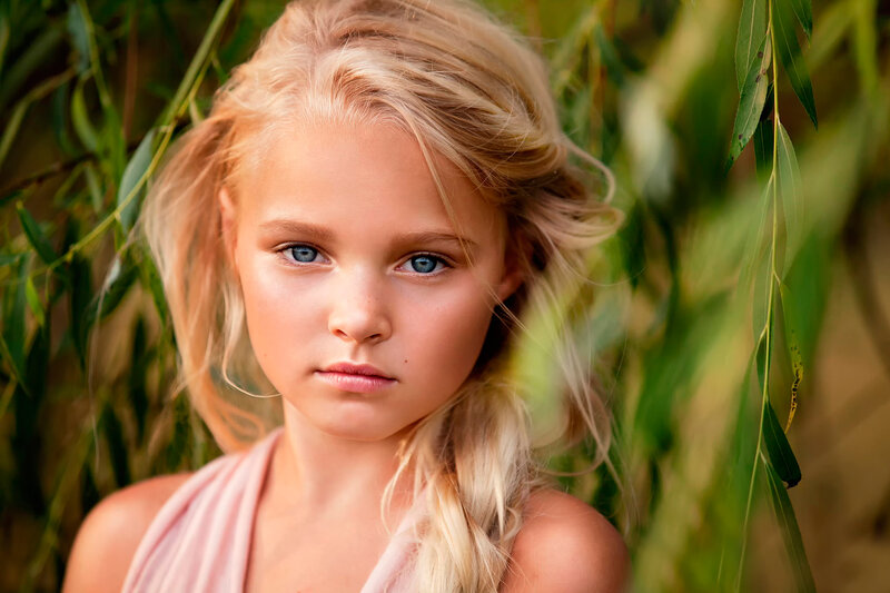Blonde Girl in Foliage
