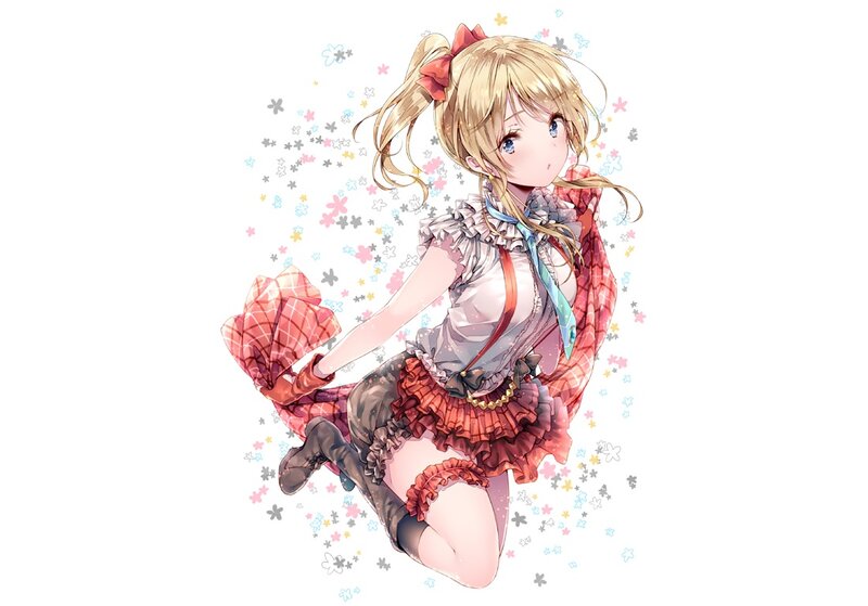 Blonde Girl in Frilly Dress