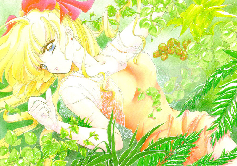 Blonde Girl in Garden — Yellow