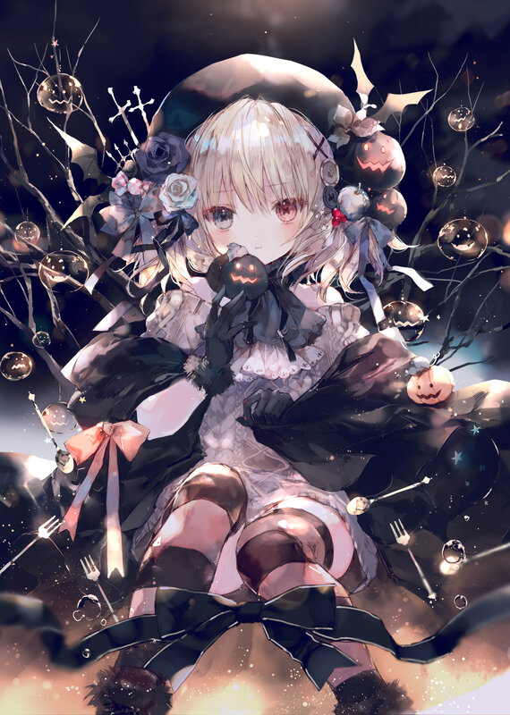 Blonde Girl in Gothic Dress