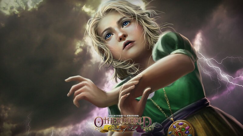 Blonde Girl in Green Dress — Dramatic, Digital Art