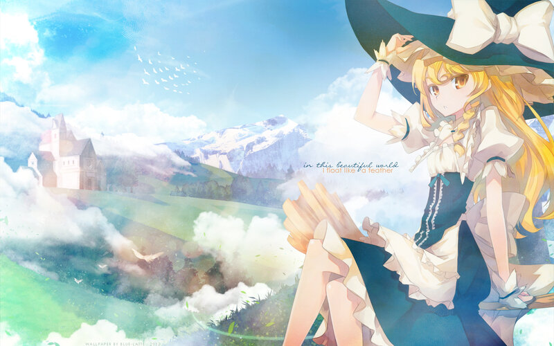 Blonde Girl in Hat — Blue, Serene