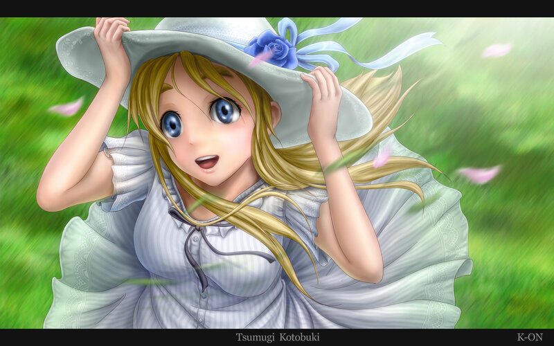 Blonde Girl in Hat — Green
