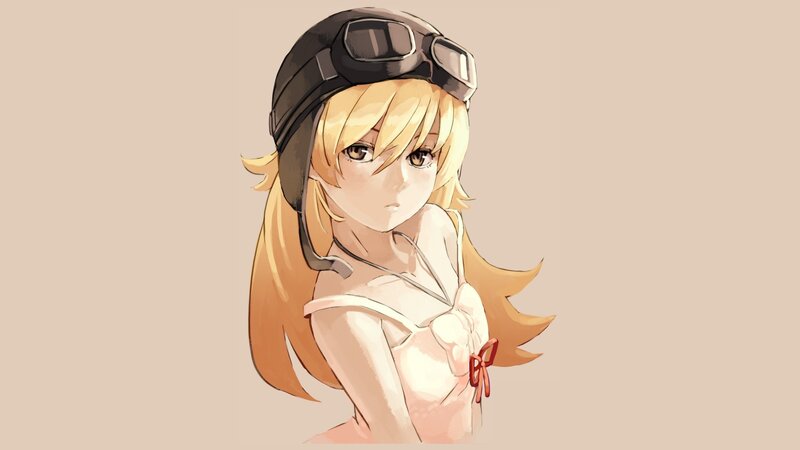 Blonde Girl in Helmet — Beige, Neutral