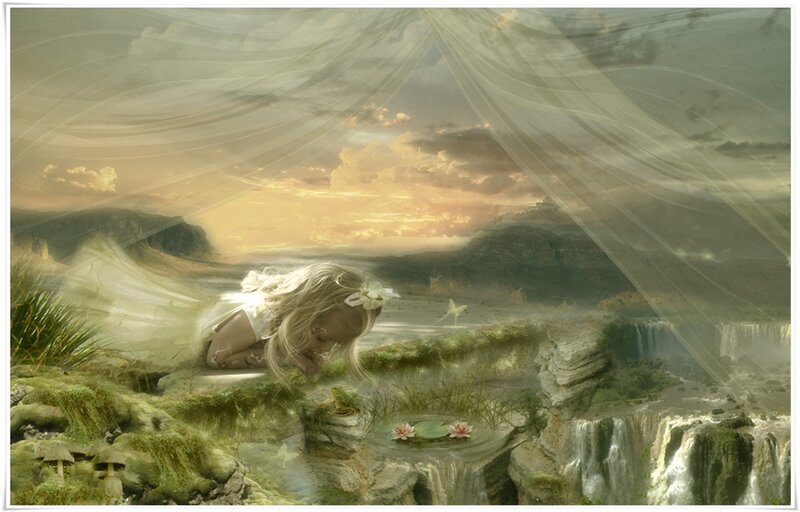 Blonde Girl in Landscape