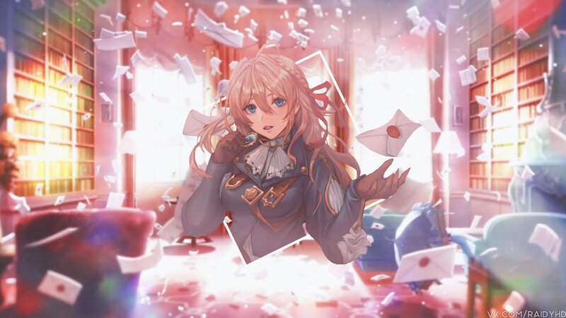 Blonde Girl in Library — Pink