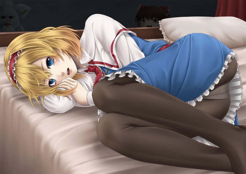Blonde Girl in Maid Outfit — Blue, Calm