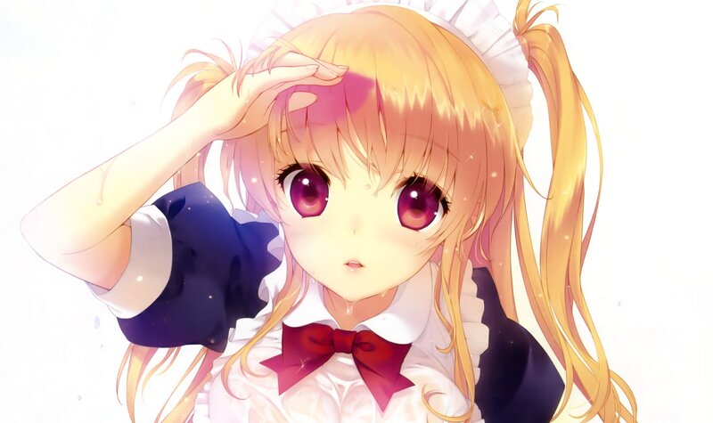 Blonde Girl in Maid Outfit — Yellow, Innocent