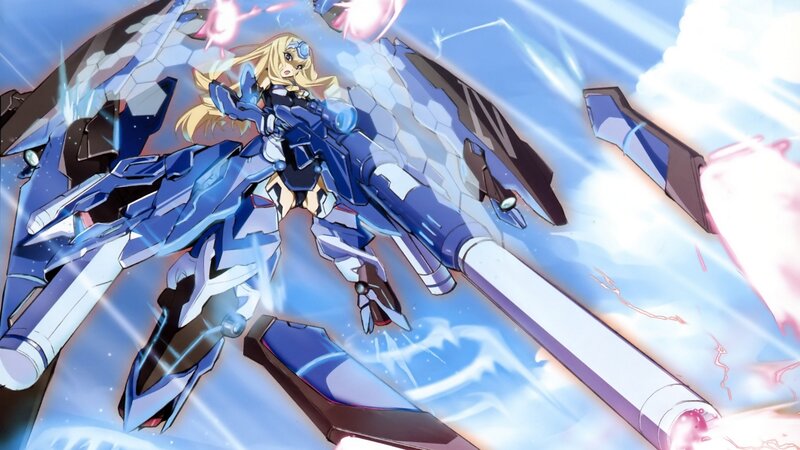 Blonde Girl in Mech Suit — Blue, Dramatic, Anime, Mech Suit