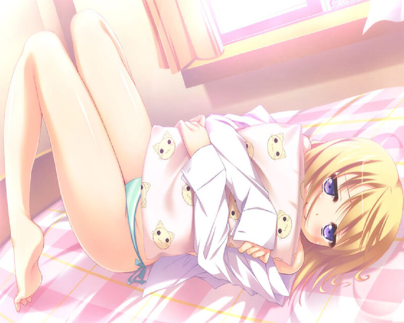 Blonde Girl in Pajamas — Pink