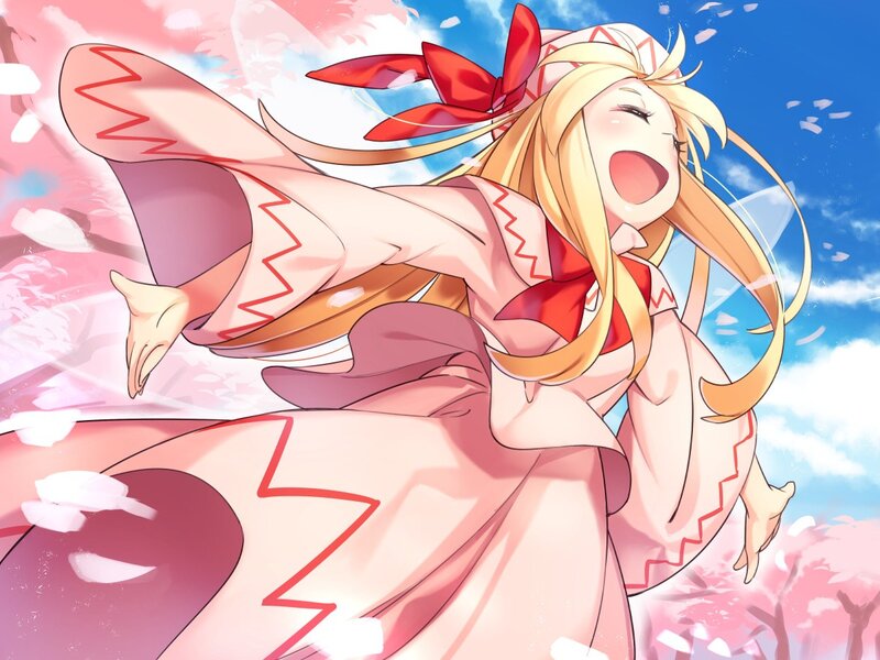 Blonde Girl in Pink Dress — Joyful