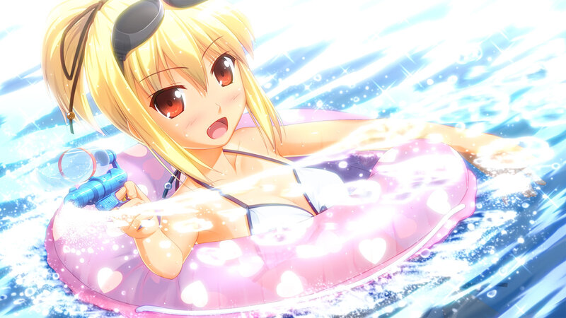 Blonde Girl in Pool