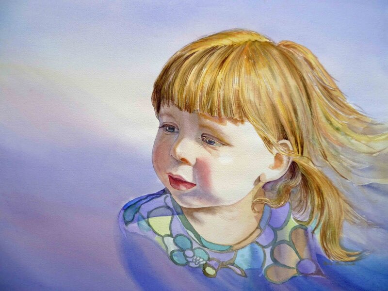 Blonde Girl in Portrait