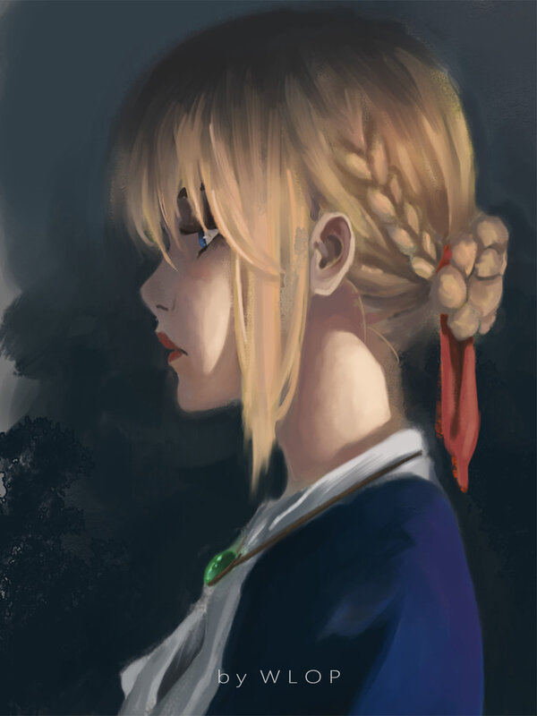 Blonde Girl in Profile