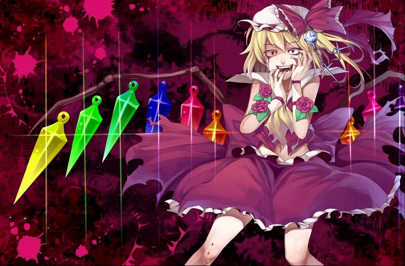 Blonde Girl in Purple Dress — Dramatic, Anime