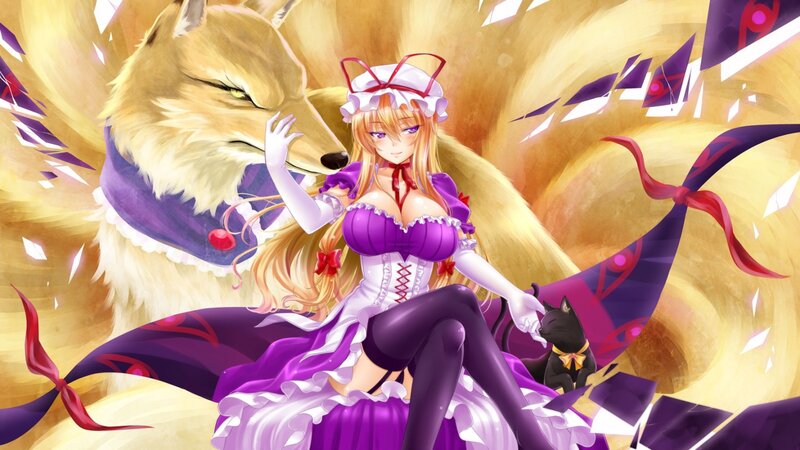 Blonde Girl in Purple Dress — Dramatic, Anime, Wolf