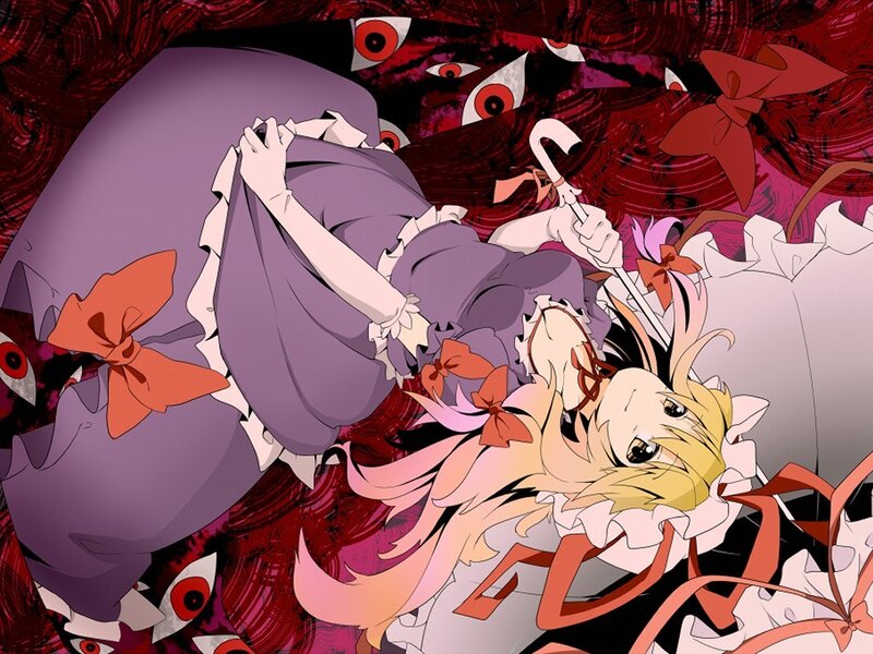 Blonde Girl in Purple Dress — Dramatic, Manga