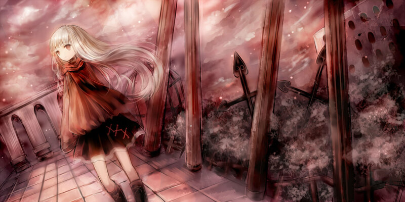 Blonde Girl in Red Cloak — Dramatic