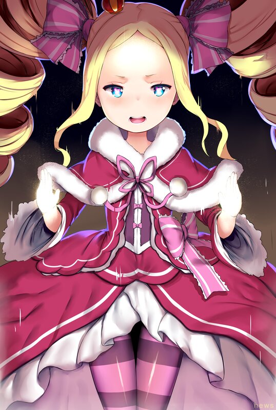 Blonde Girl in Red Coat — Dramatic