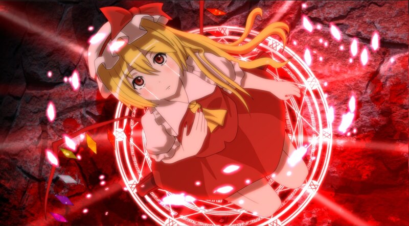 Blonde Girl in Red Dress — Dramatic, Anime, Magic Circle