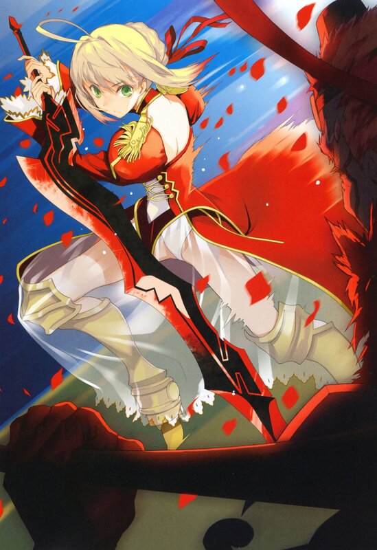 Blonde Girl in Red Outfit — Dramatic