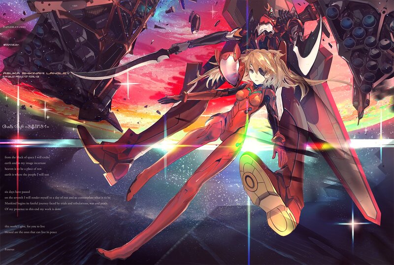 Blonde Girl in Red Suit — Dramatic, Night, Anime