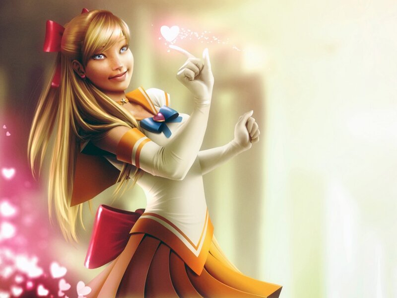 Blonde Girl in Sailor Outfit