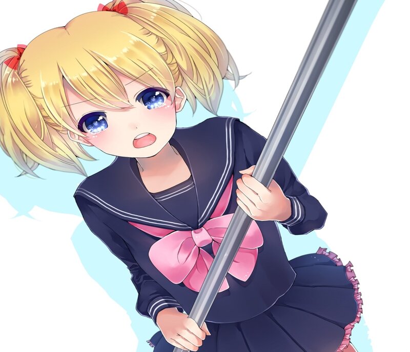 Blonde Girl in Sailor Uniform
