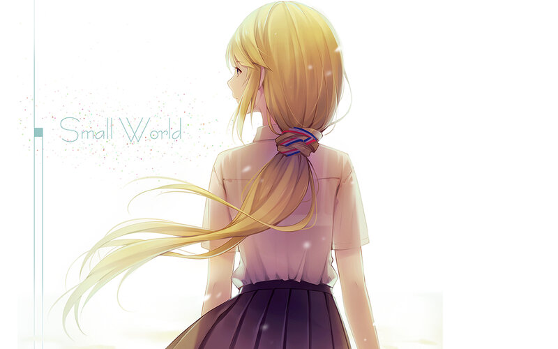 blonde girl in school uniform