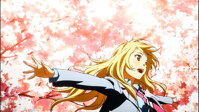 Blonde Girl in School Uniform — Pink, Joyful, Spring