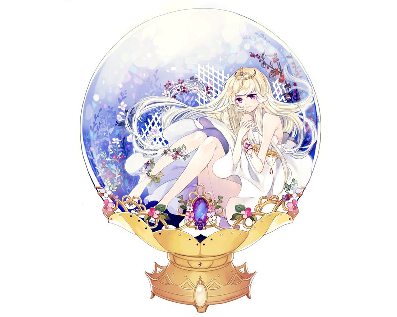 Blonde Girl in Snow Globe