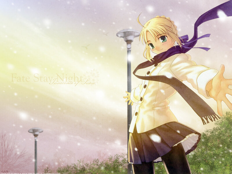 Blonde Girl in Snow — Yellow