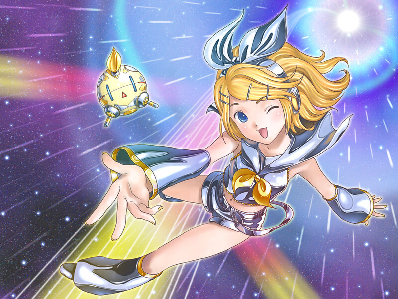 Blonde Girl in Space