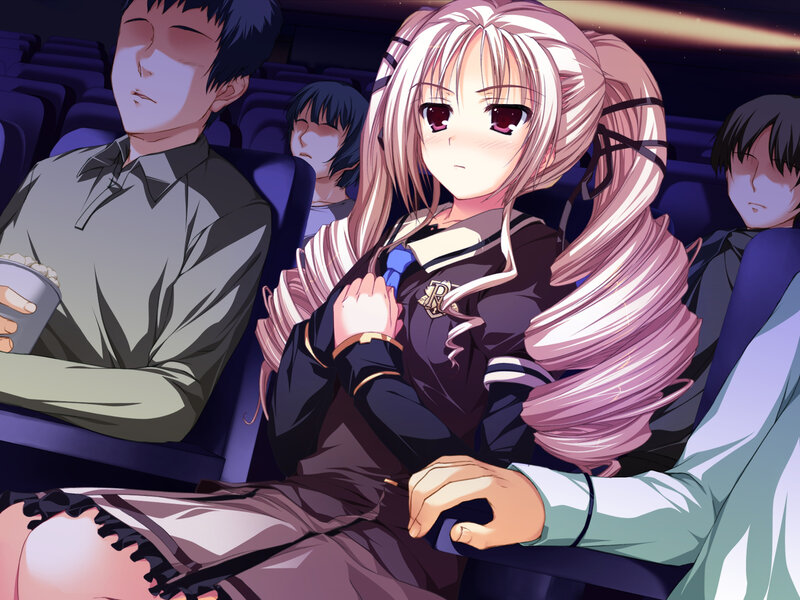 Blonde Girl in Theater