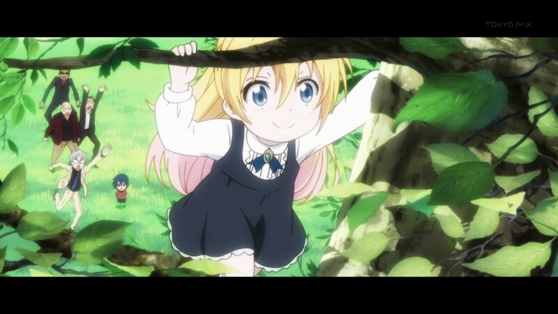 Blonde Girl in Tree — Green, Playful