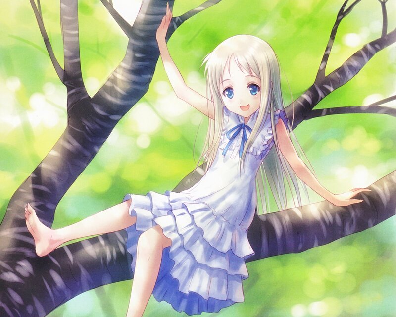 Blonde Girl in Tree