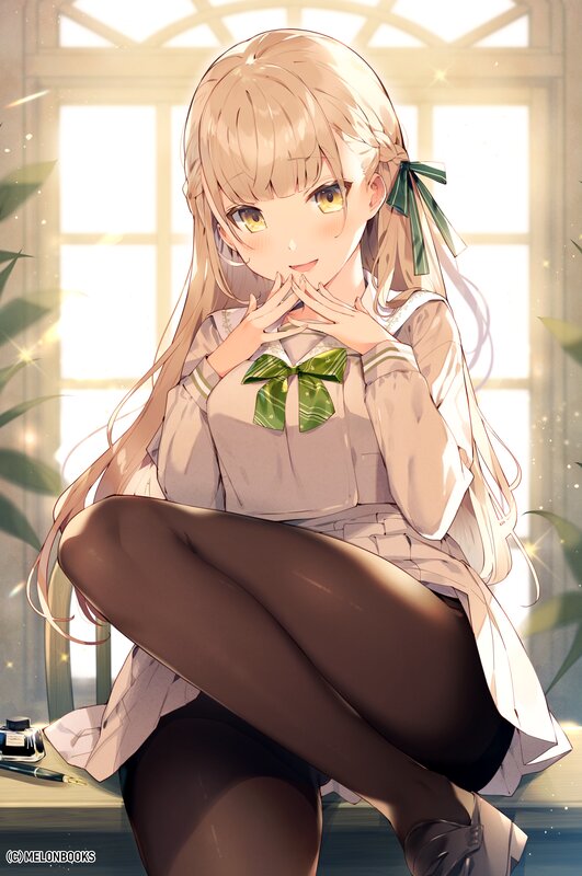 Blonde Girl in Uniform — Beige