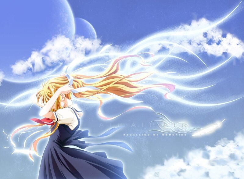 Blonde Girl in Uniform — Blue, Serene, Anime