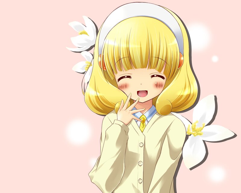 Blonde Girl in Uniform — Pink