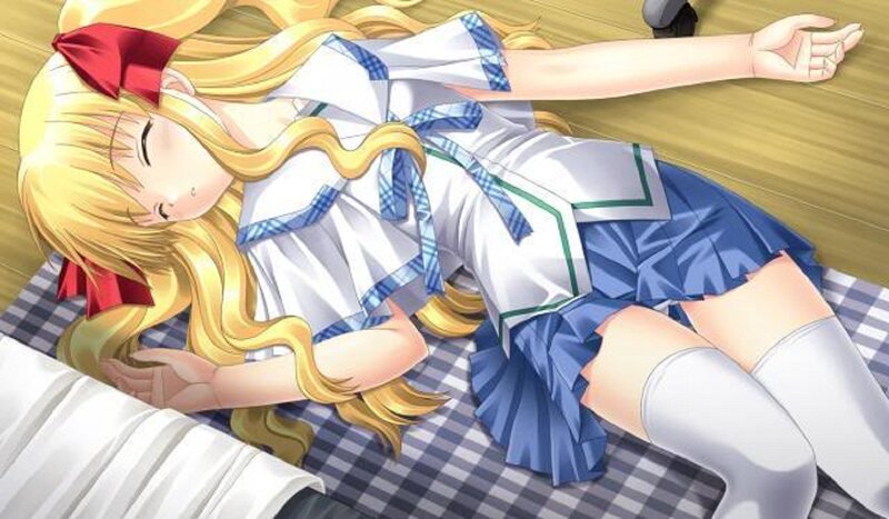 Blonde Girl in Uniform — Yellow