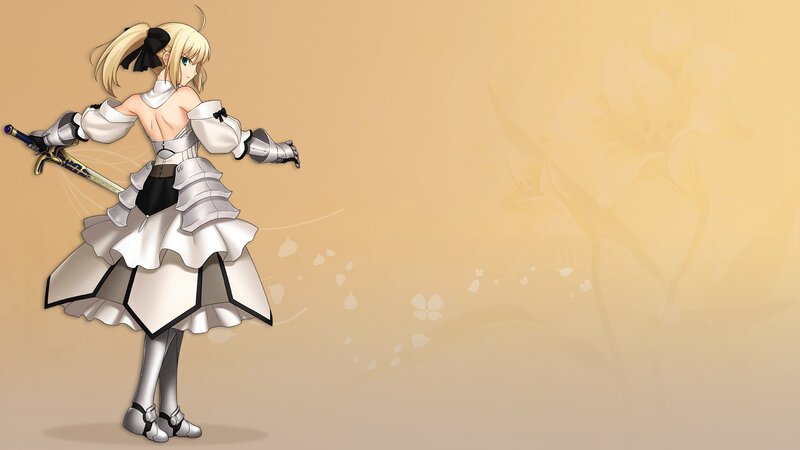 Blonde Girl in White Dress — Beige