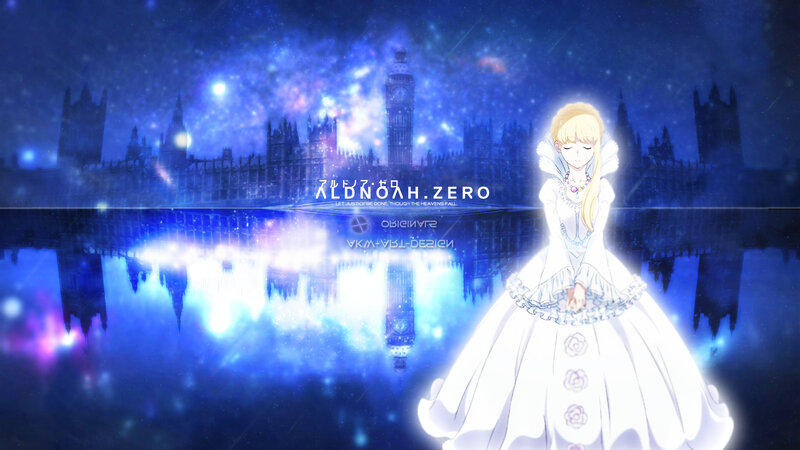 Blonde Girl in White Dress — Blue, Dramatic