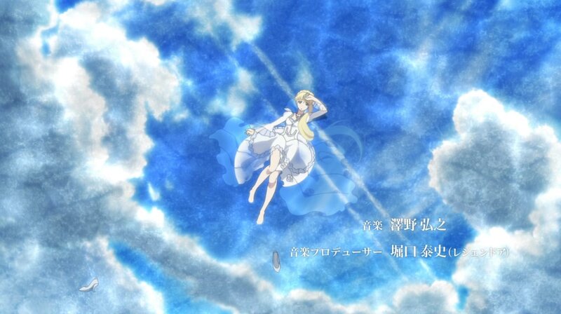 Blonde Girl in White Dress — Blue, Serene, Anime